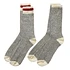 Rag Socks (Grey / Line Red)