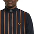 Fred Perry - Striped Panel Pique Zip Neck Top