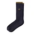 Tipped Socks (Navy / Dark Caramel)