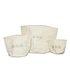 Canvas Pot (Pack of 3) (Off White)