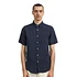 Linen Short Sleeve Shirt (Navy)