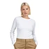 Women Organic Rib LS T-Shirt (Optical White)