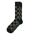 Glitch Chequerboard Socks (Cyberblue / Black)