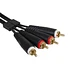 UDG - Ultimate Audio Cable Set RCA - RCA Black Straight 1,5m