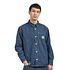 Orlean Shirt Jac "Orlean" Hickory Stripe Denim, 11 oz (Orlean Stripe / Blue / White Stone Washed)
