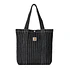 Orlean Tote Bag "Orlean" Hickory Stripe Denim, 11 oz (Orlean Stripe / Black / White Stone Washed)