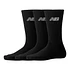 Everyday Crew Socks 3 Pairs (Black)