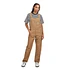 W' Bib Overall Straight "Hubbard" Canvas, 9 oz (Peanut Rinsed)