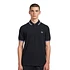 Twin Tipped Fred Perry Shirt (Black / Ultra Violet / Ultra Violet)
