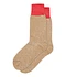 Double Face Crew Socks "Silk & Cotton" (Bittersweet / Beige)