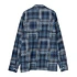 Beams Plus - MIL Open Collar Indigo Plaid Discharge Print