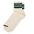 3Line Slub Q Socks (Ivory Green Navy)