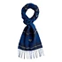 Lambswool Tartan Scarf (Made in England) (Navy)