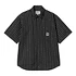 S/S Drewe Shirt (Heart C Pinstripe / Black / Natural)