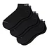 Script Sneakers Socks (Pack of 3) (Black / White + Black / White + Black / White)