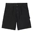 Double Knee Short "Hubbard" Canvas, 9 oz (Black Stone Washed)