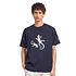 Printed Cross Crew Neck T-shirt (Navy)