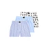 Open Boxer (Pack of 3) (Plaid / Office Blue / Print)