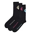 Logo Socks 3 Packs (Black Base)