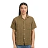 Linen Camp Collar Shirt (Olive)