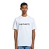 S/S Script T-Shirt (White / Black)