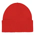 Merino Wool Beanie (Red Tangerine)