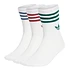 3-Stripes Crew Socks (Pack of 3) (White / Preloved Ruby / Preloved Ink)