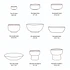 HKLIVING - 70s Ceramics: Pasta Bowls (Set of 2)