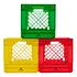 12" Vinyl Crate Rasta Edition: Bright Green - Yellow - Red (3 Stück) (Bright Green / Yellow / Red)