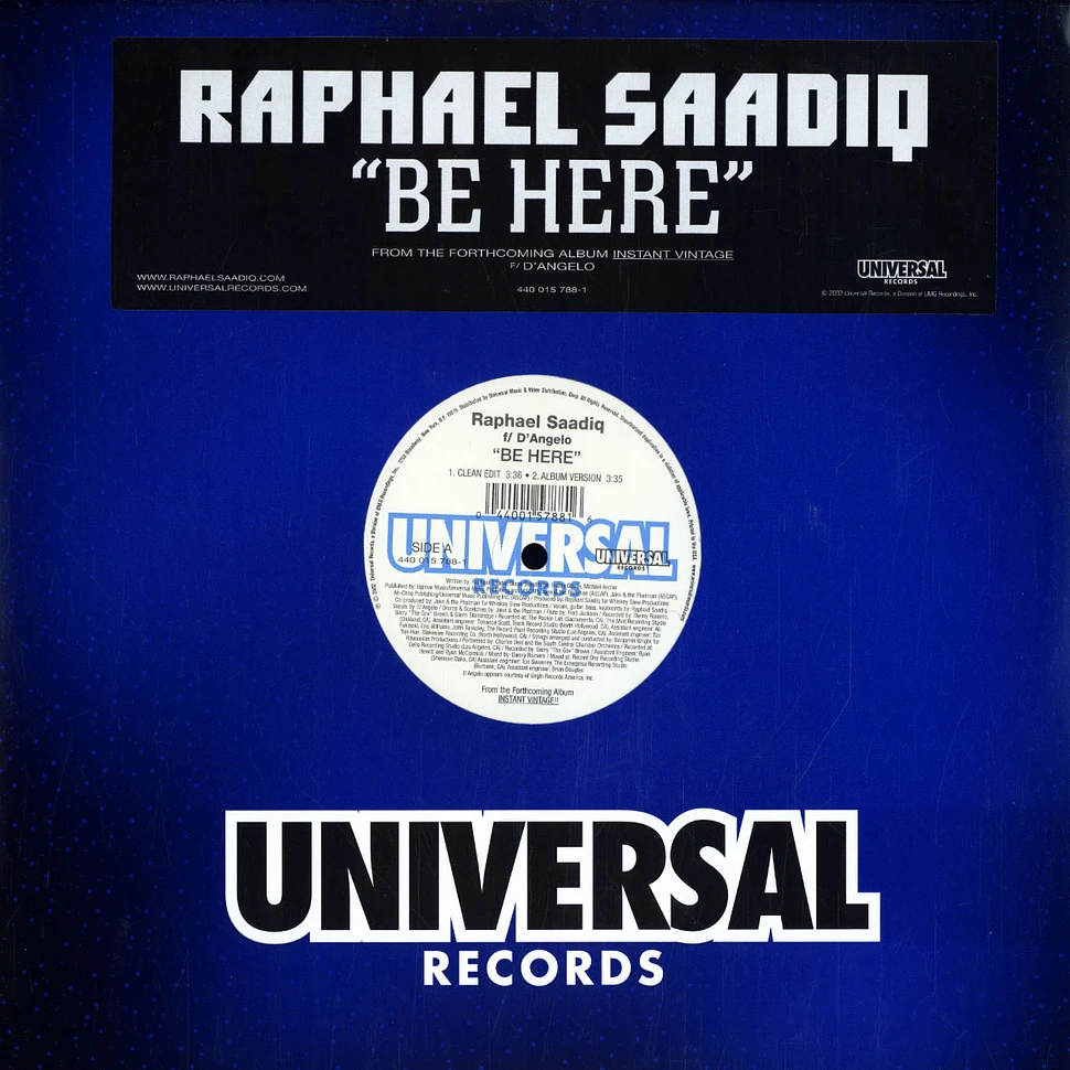 Rapahael Saadiq - Be here feat. D'Angelo