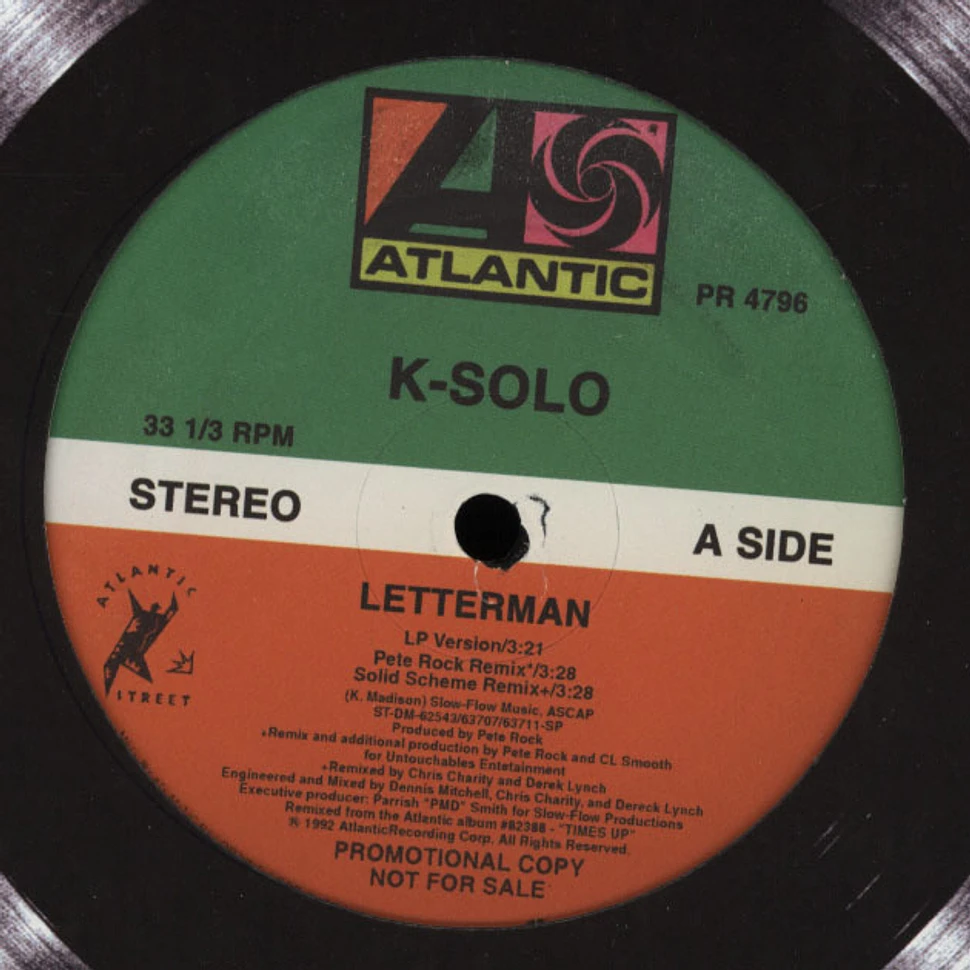 K-Solo - Letterman