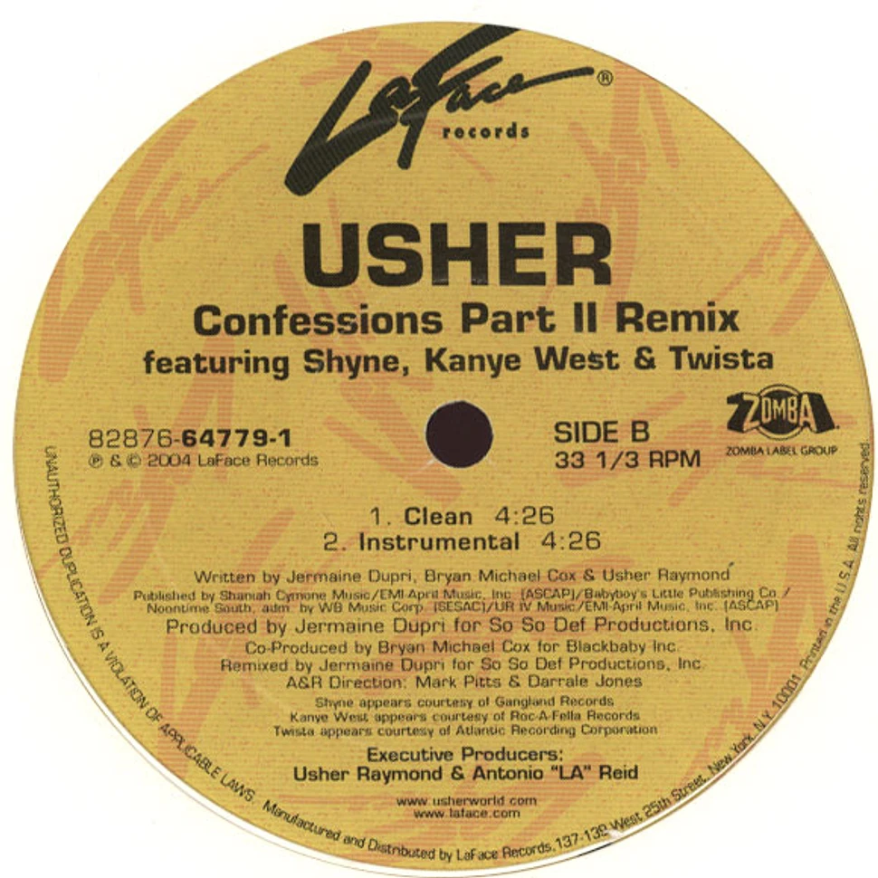 Usher - Confessions part II remix feat. Shyne, Kanye West & Twista