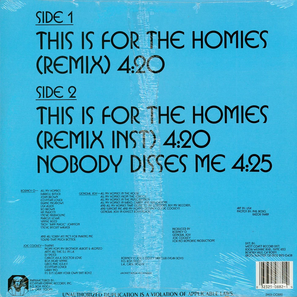 Rodney O & Joe Cooley - This is for the homies