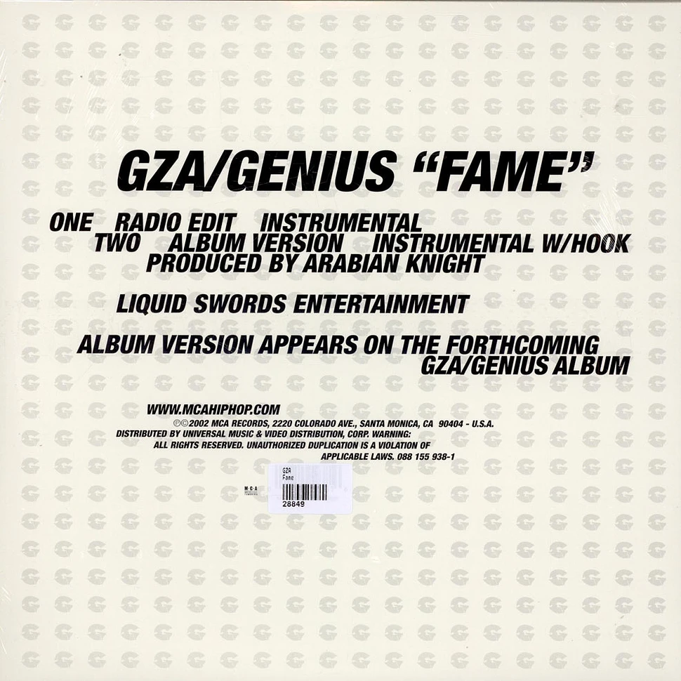GZA / The Genius - Fame