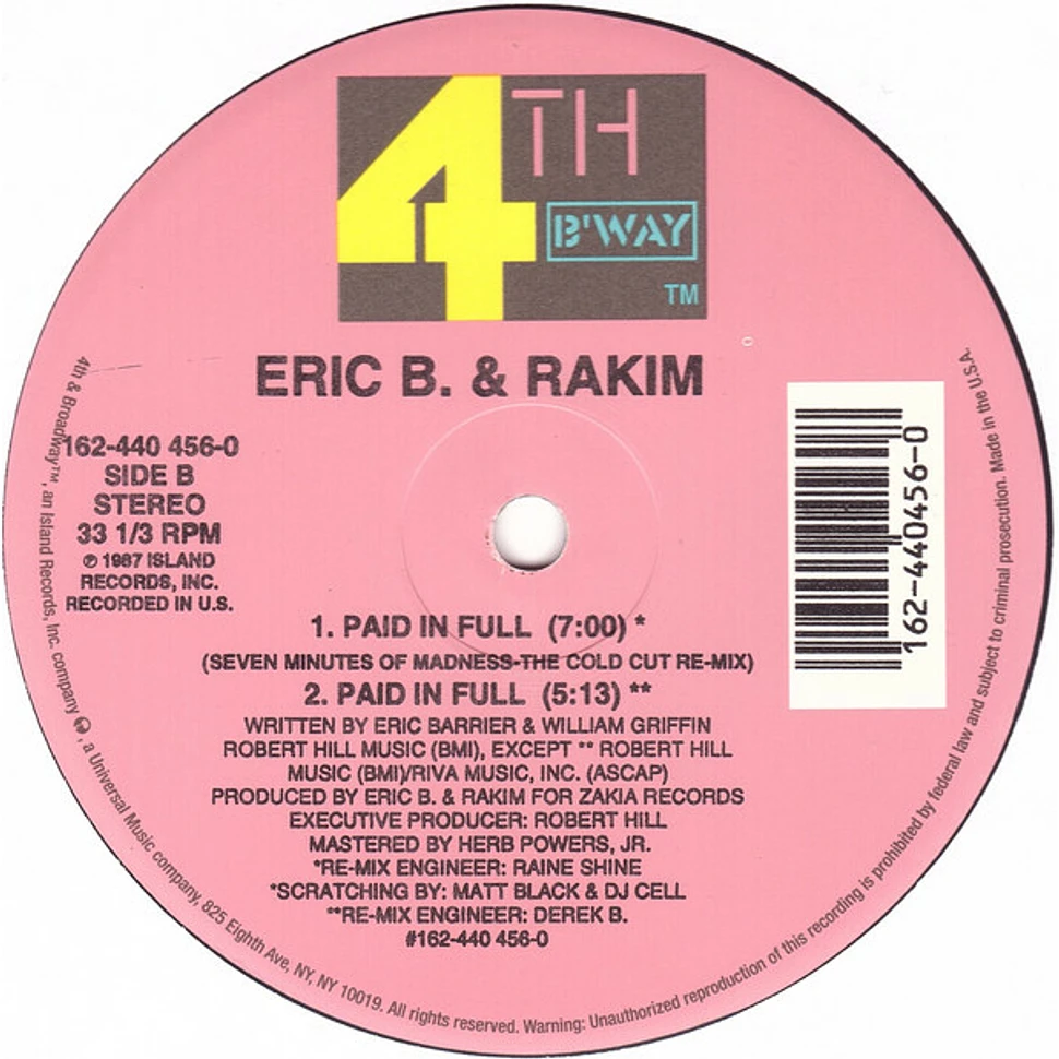 Eric B. & Rakim - Move The Crowd / Paid In Full