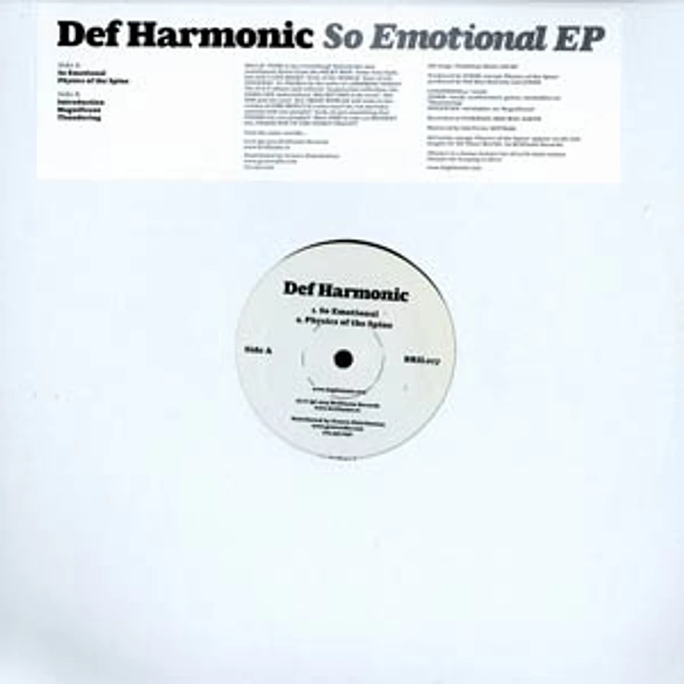 Def Harmonic - So emotional EP