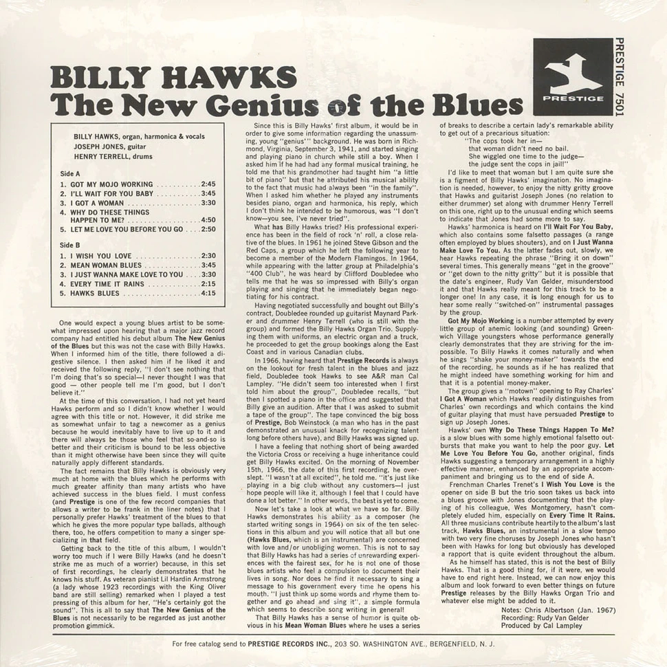 Billy Hawks - The new genius of the blues