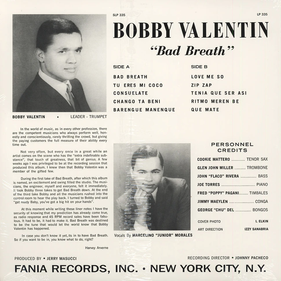 Bobby Valentin - Bad breath