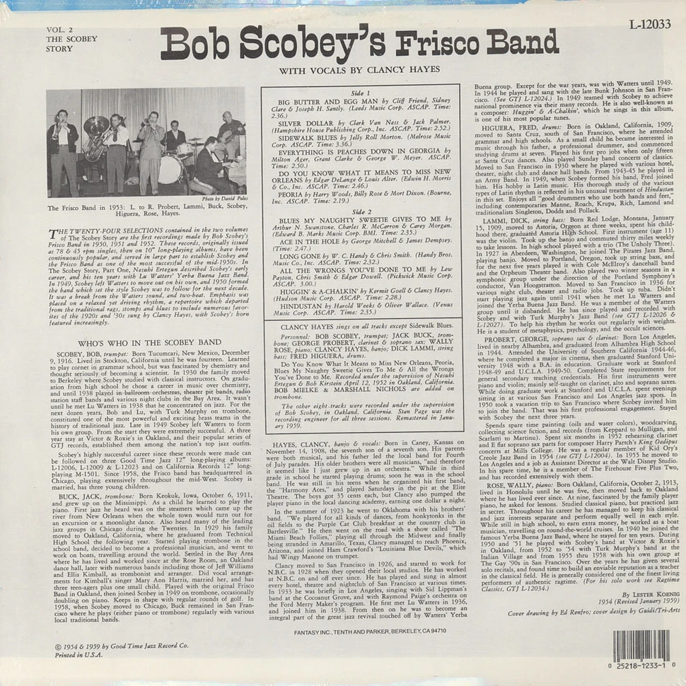 Bob Scobey's Frisco Band - The scobey story vol.2