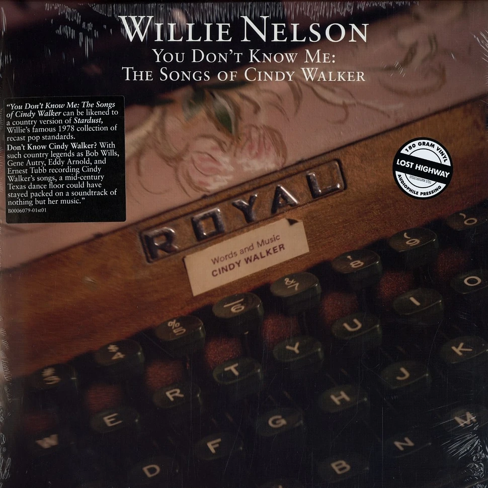 Willie Nelson - You don't know me - the songs of Cindy Walker