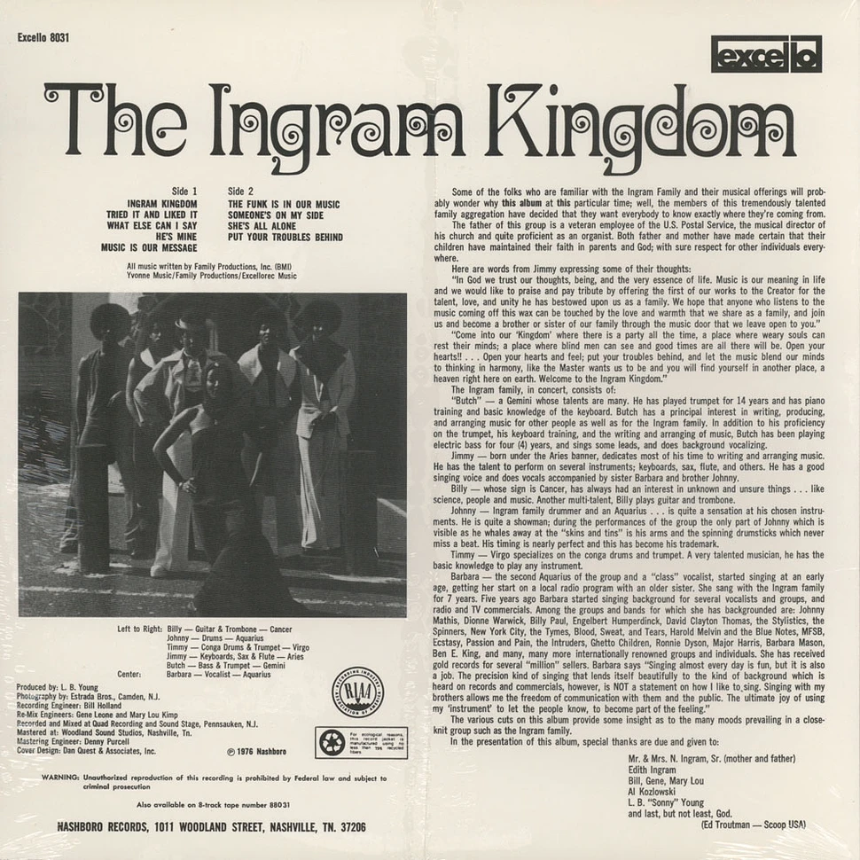 The Ingram Kingdom - The funk is in our music