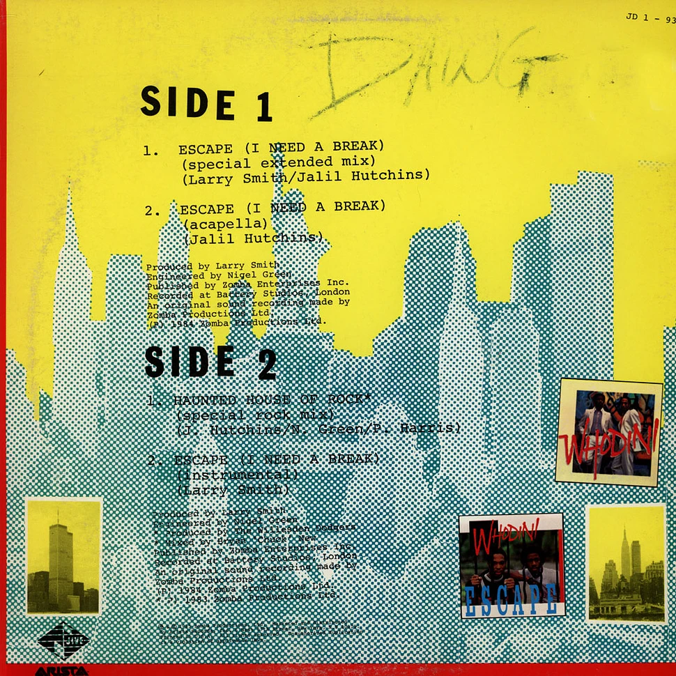 Whodini - Escape (I Need A Break)