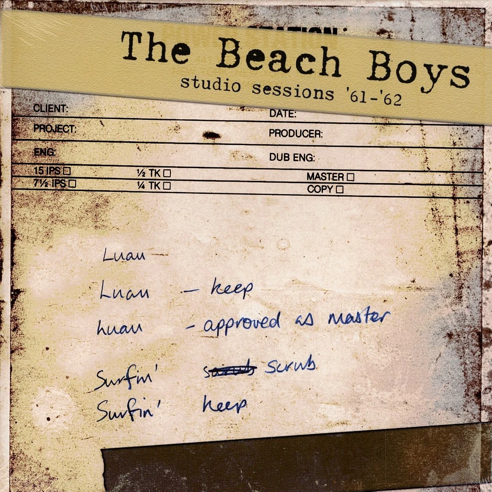 The Beach Boys - Studio sessions '61 - '62