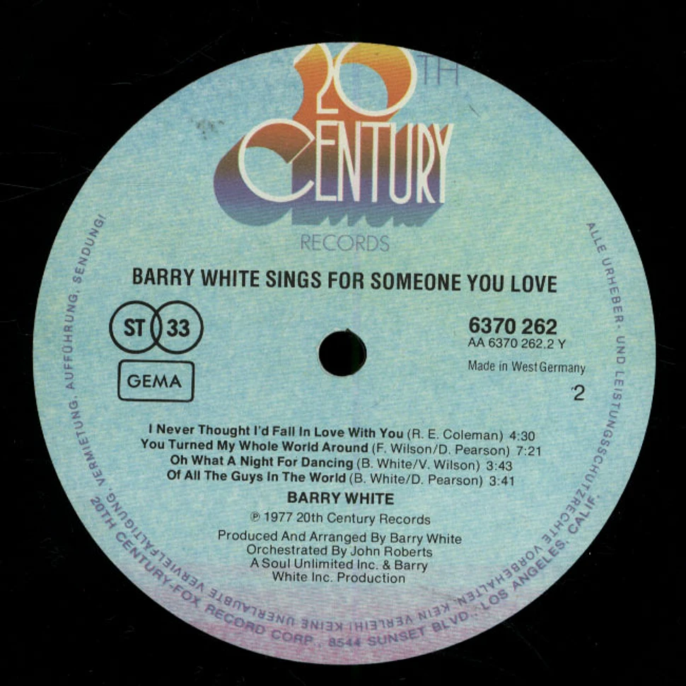 Barry White - Barry White Sings For Someone You Love