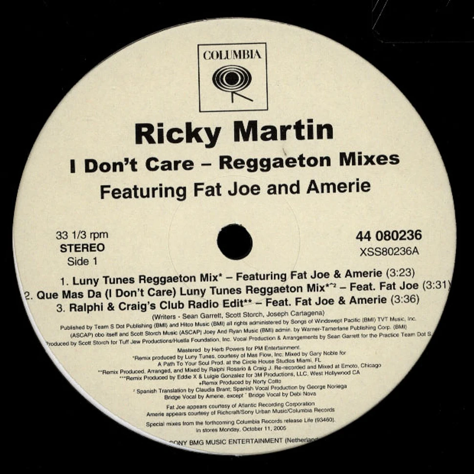 Ricky Martin - I Don't Care (Reggaeton Mixes)