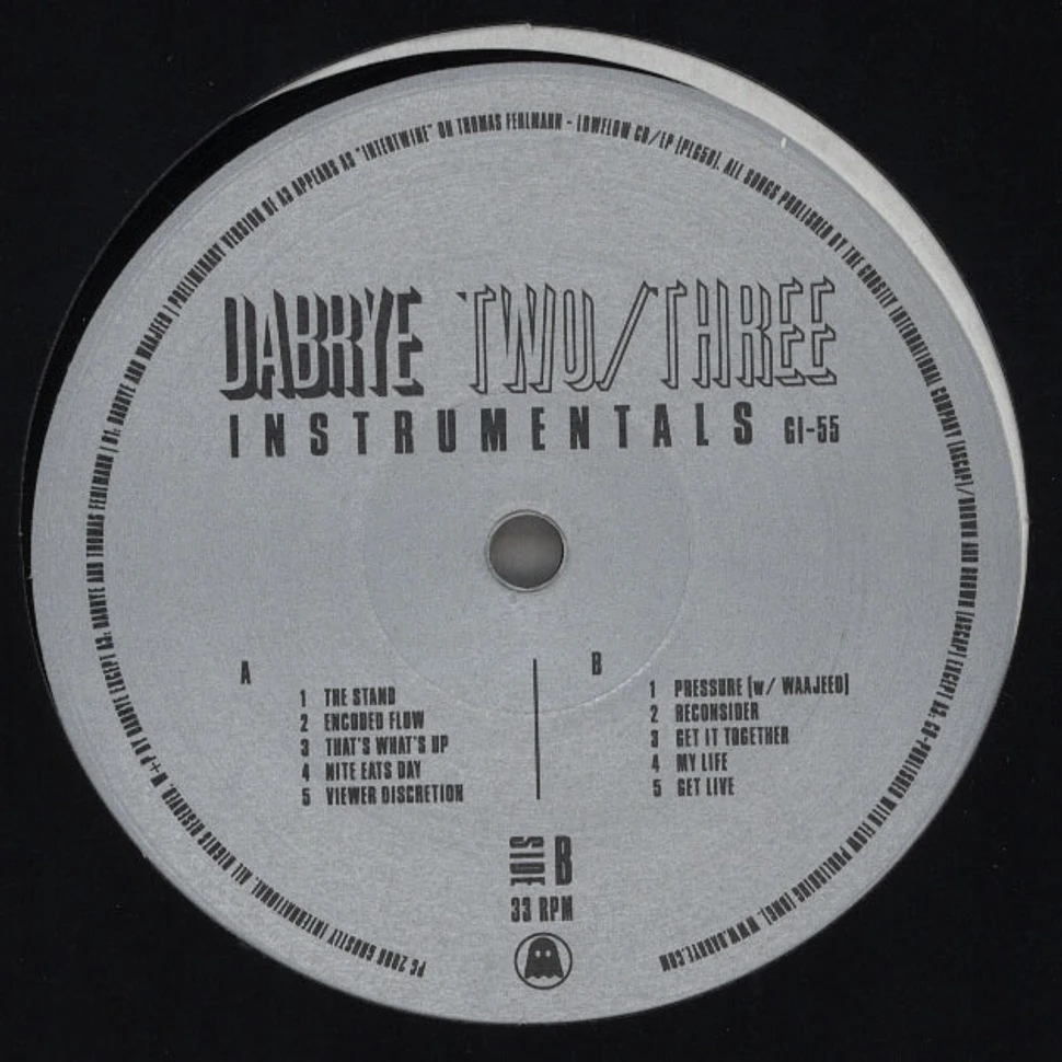 Dabrye - Two / Three Instrumentals