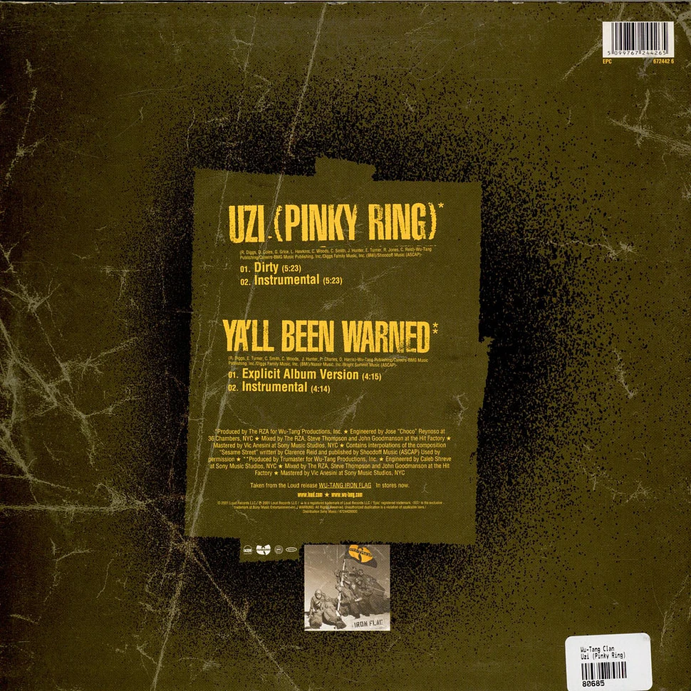 Wu-Tang Clan - Uzi (Pinky Ring) / Ya'll Been Warned