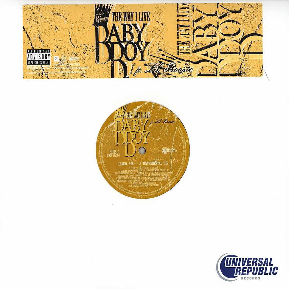 Baby Boy Da Prince - The way i live feat. Lil Boosie