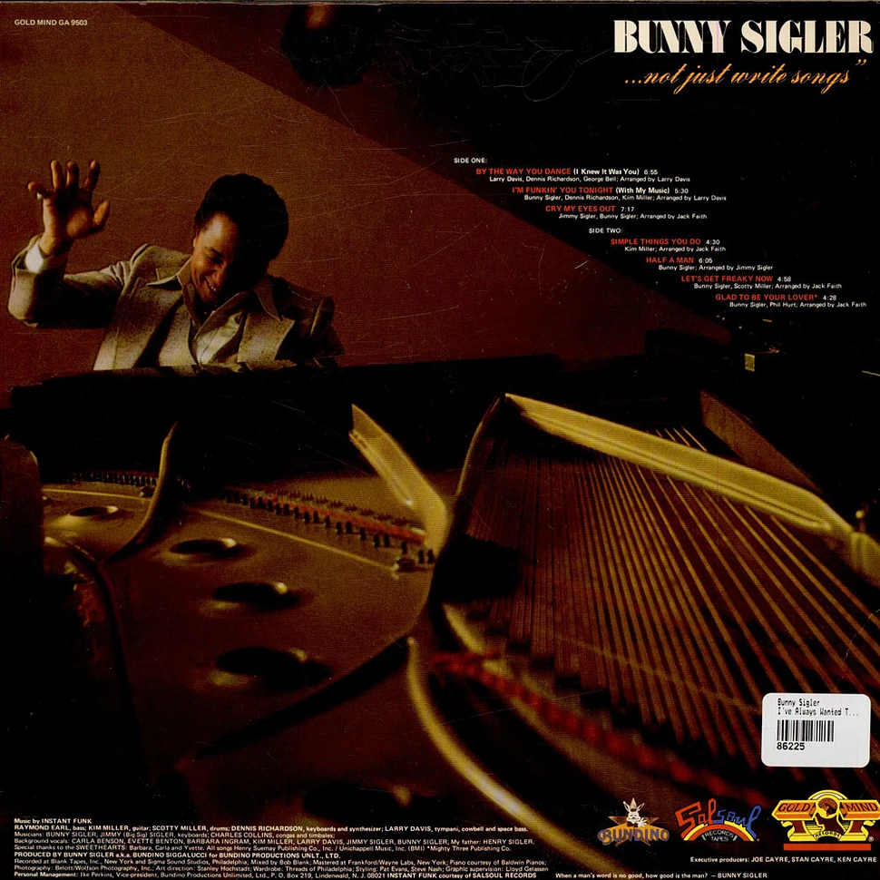 Bunny Sigler - I've Always Wanted To Sing...Not Just Write Songs