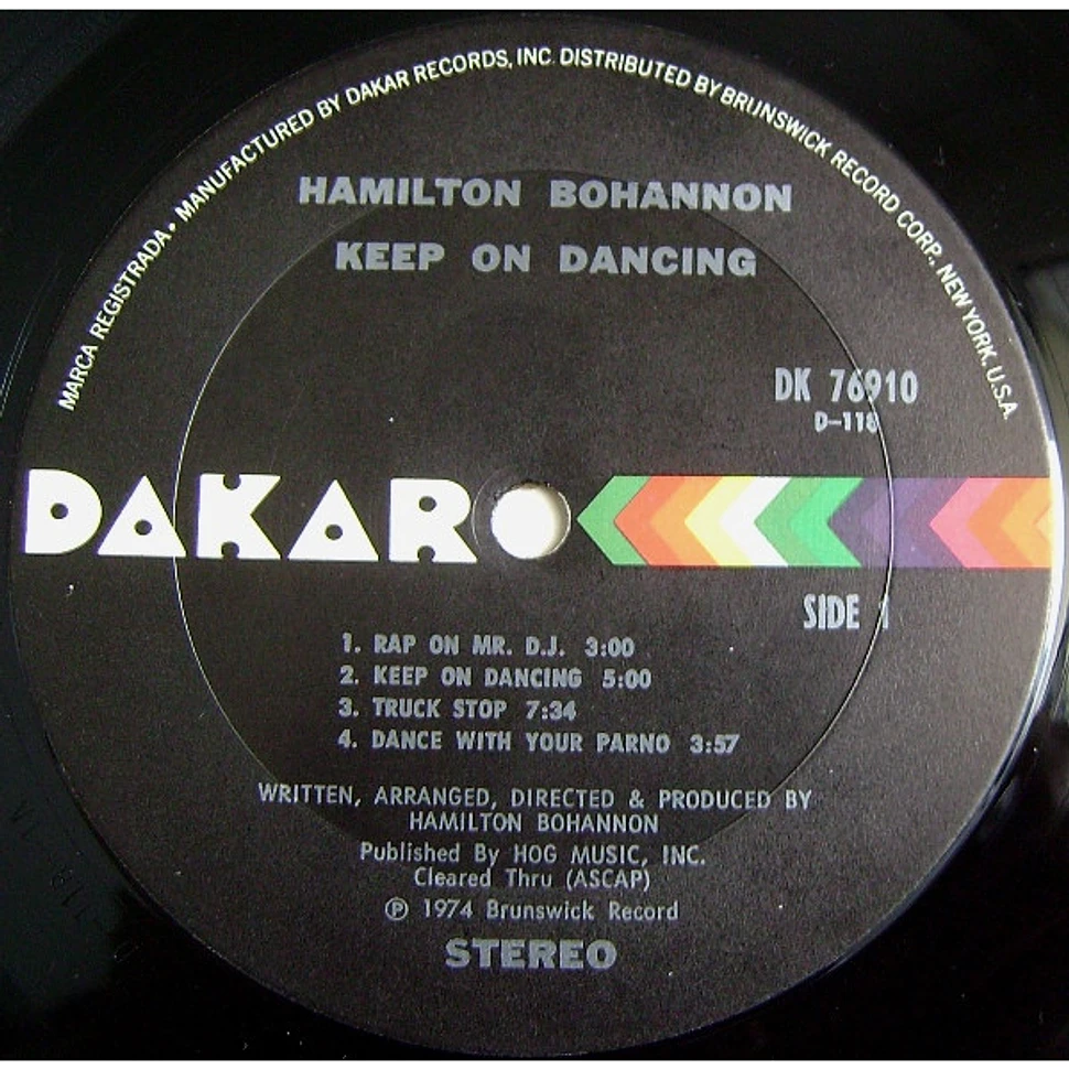 Hamilton Bohannon - Keep On Dancin'